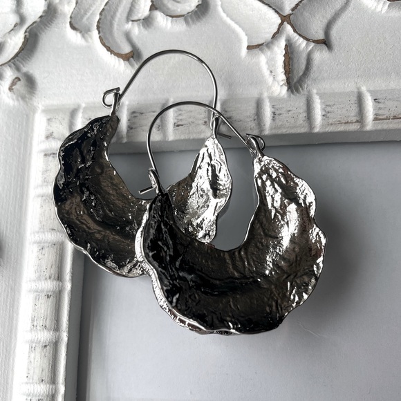 Silver Statement Earrings - Picture 3 of 7